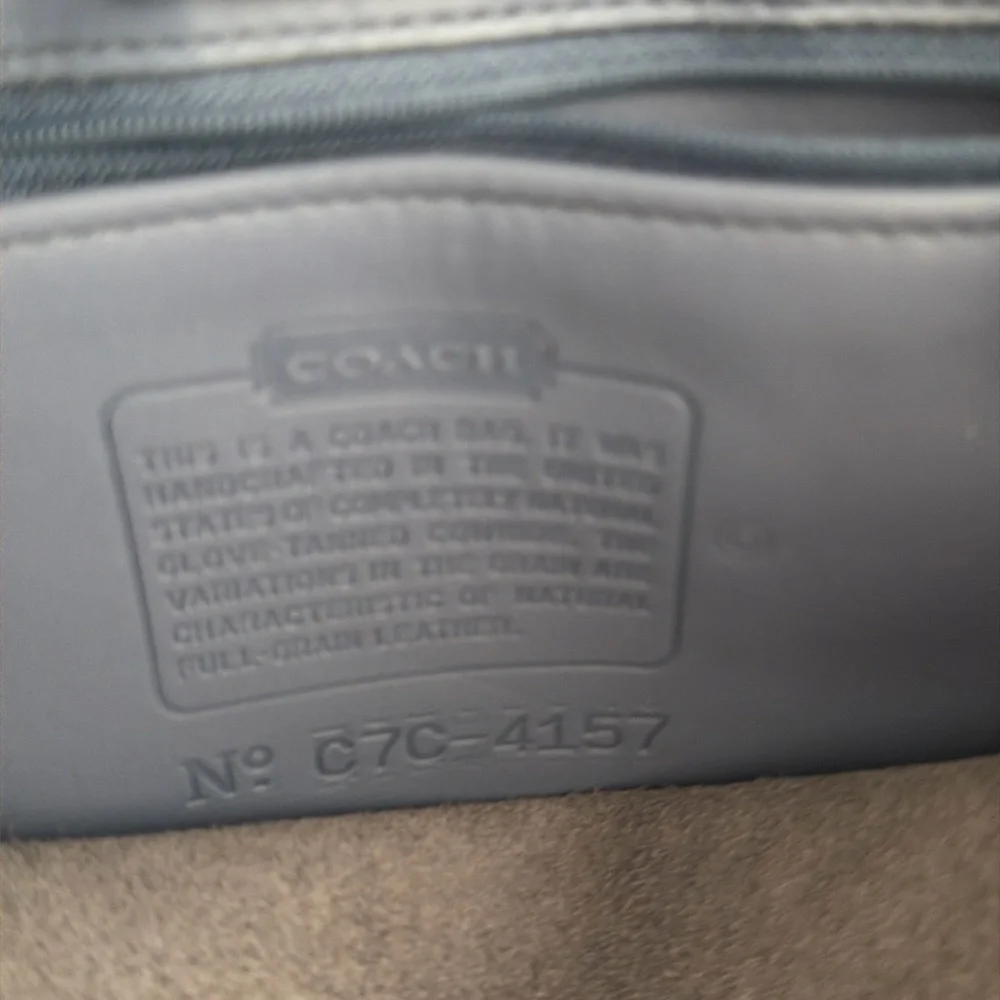 Authentic Blue Coach Midi Tote - Picture 5 of 8